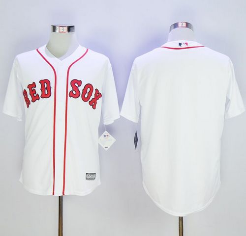 Red Sox Blank White Alternate Home New Cool Base Stitched MLB Jersey - Click Image to Close
